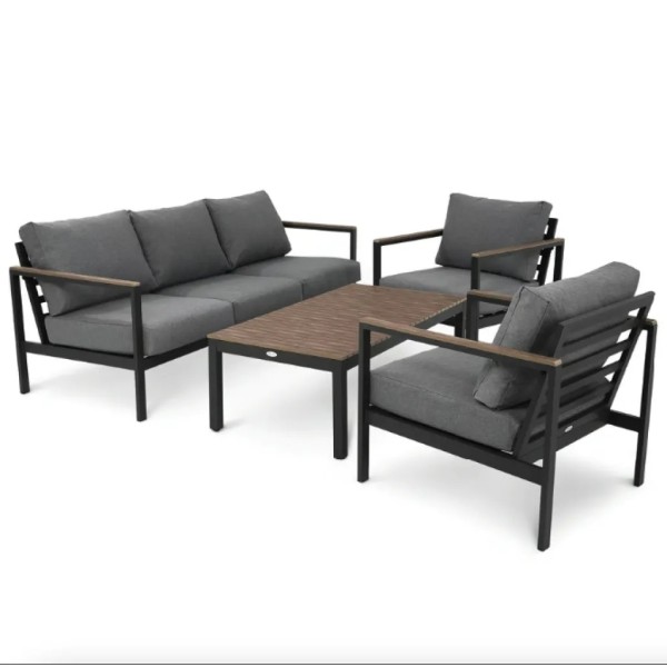 Комплект садових меблів Di Volio Tivoli графітовий, сірий