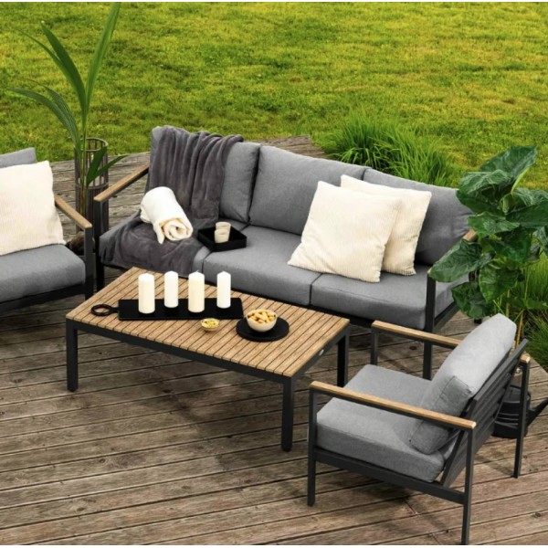 Комплект садових меблів Di Volio Tivoli графітовий, сірий