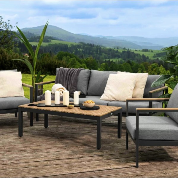 Комплект садових меблів Di Volio Tivoli графітовий, сірий