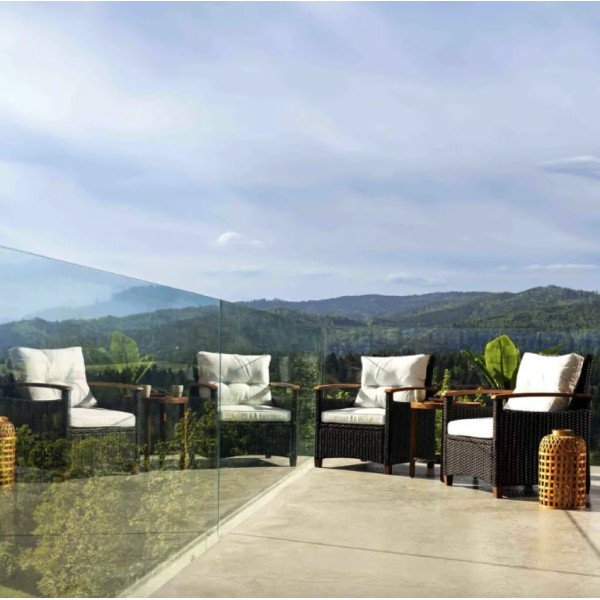 Комплект садових меблів Di Volio Arde коричневий/кремовий