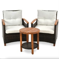 Комплект садових меблів Di Volio Arde коричневий/кремовий