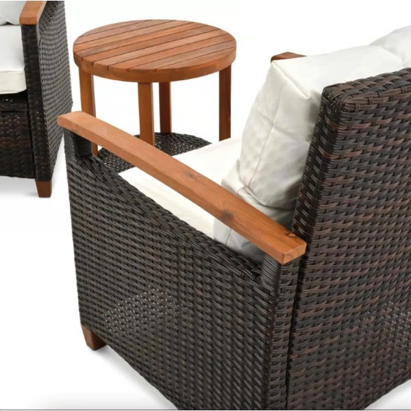 Комплект садових меблів Di Volio Arde коричневий/кремовий