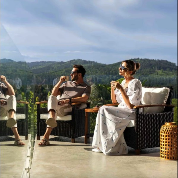 Комплект садових меблів Di Volio Arde коричневий/кремовий