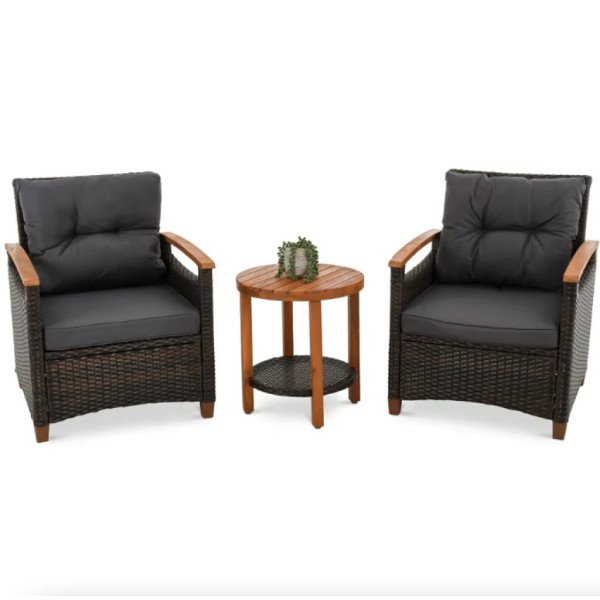 Комплект садових меблів Di Volio Arde коричневий/графітовий