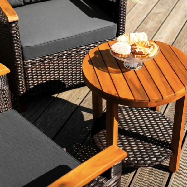 Комплект садових меблів Di Volio Arde коричневий/графітовий