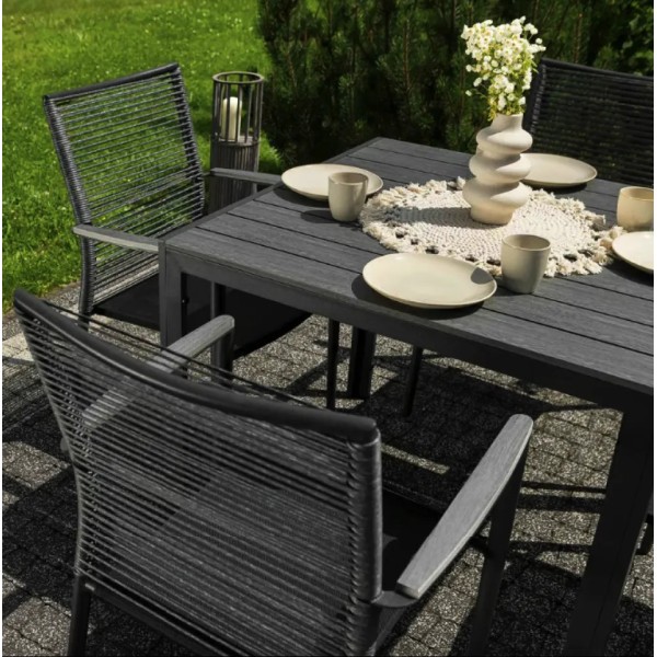 Комплект садових меблів Di Volio Carineo 4+1 сірий