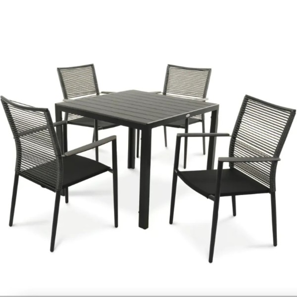 Комплект садових меблів Di Volio Carineo 4+1 сірий