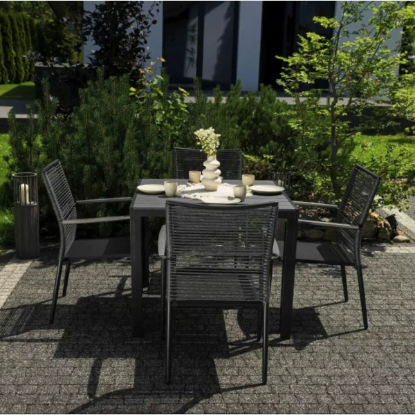 Комплект садових меблів Di Volio Carineo 4+1 сірий