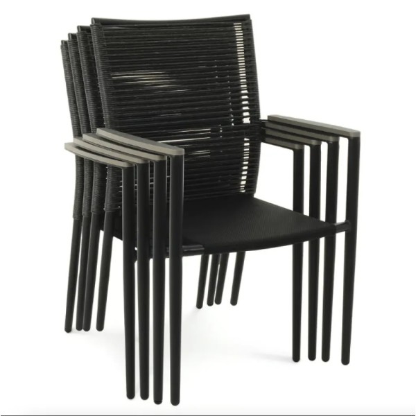 Комплект садових меблів Di Volio Carineo 4+1 сірий