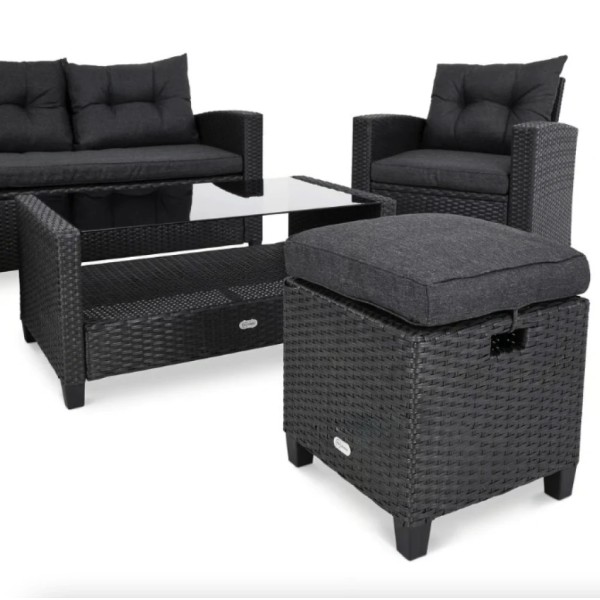 Комплект садових меблів Di Volio Dalmia сірий/графітовий