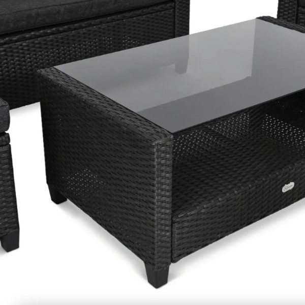 Комплект садових меблів Di Volio Dalmia сірий/графітовий