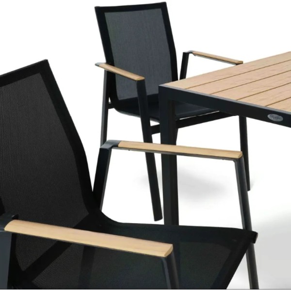 Комплект садових меблів Di Volio Cremo 4+1 чорний/бежевий