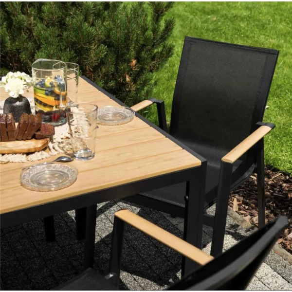 Комплект садових меблів Di Volio Cremo 4+1 чорний/бежевий