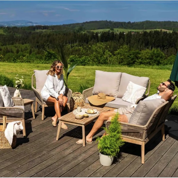 Комплект садових меблів Di Volio Akaia бежевий