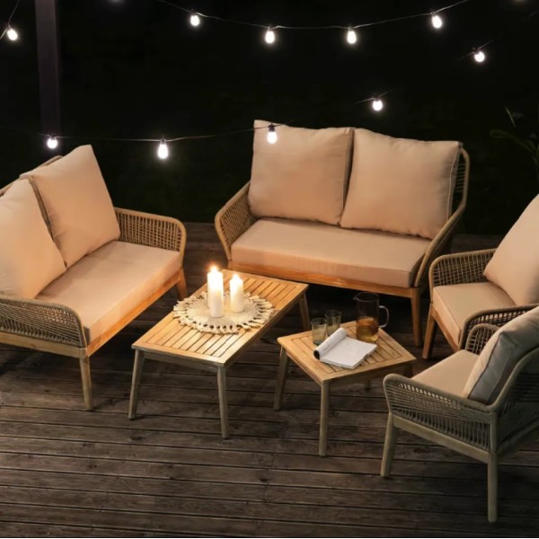 Комплект садових меблів Di Volio Akaia бежевий