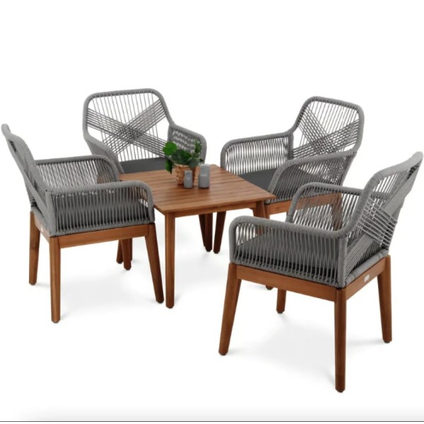 Комплект садових меблів Di Volio Piago сіро-графітовий