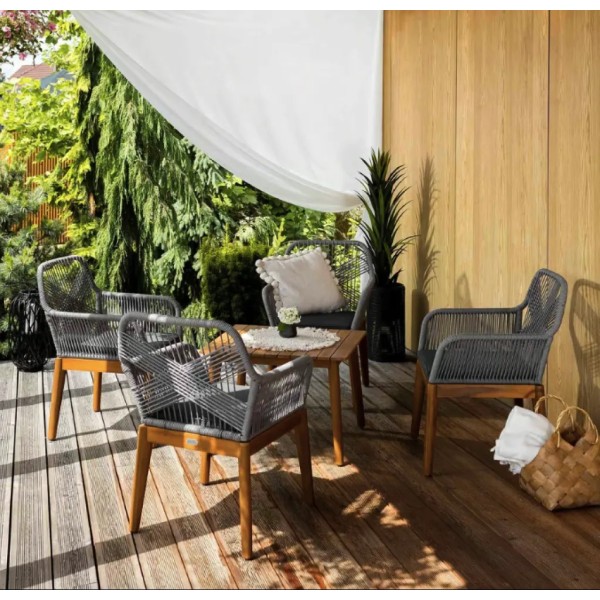 Комплект садових меблів Di Volio Piago сіро-графітовий