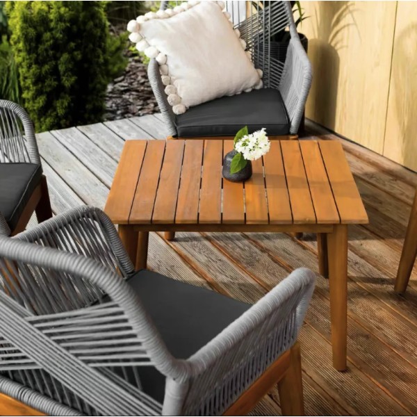 Комплект садових меблів Di Volio Piago сіро-графітовий