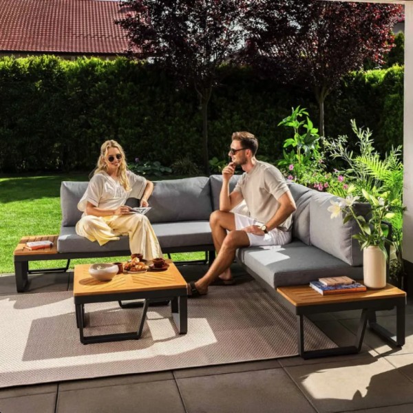 Комплект садових меблів Di Volio Veledo графітовий