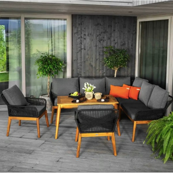 Комплект садових меблів Di Volio Albenga чорний