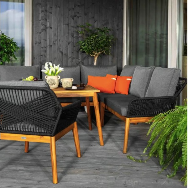 Комплект садових меблів Di Volio Albenga чорний