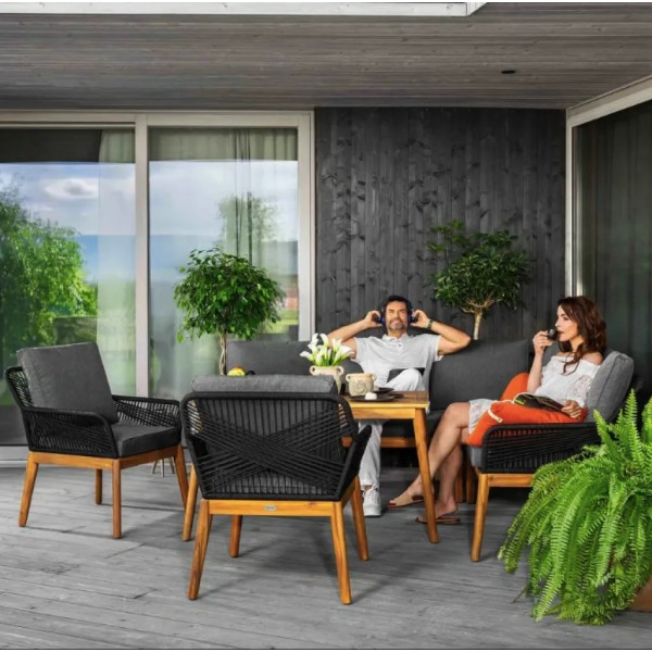 Комплект садових меблів Di Volio Albenga чорний