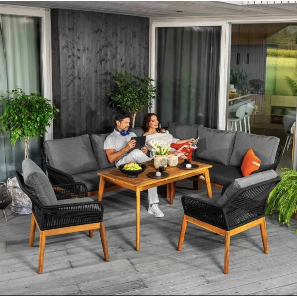 Комплект садових меблів Di Volio Albenga чорний