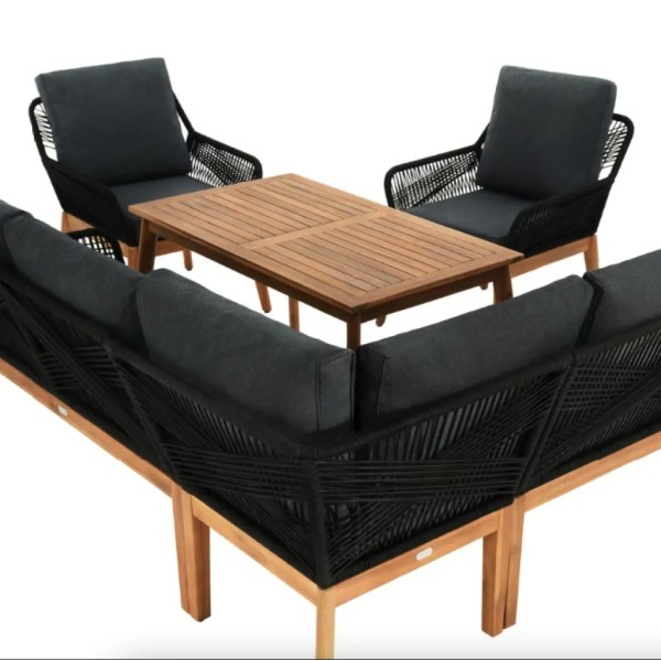 Комплект садових меблів Di Volio Albenga чорний