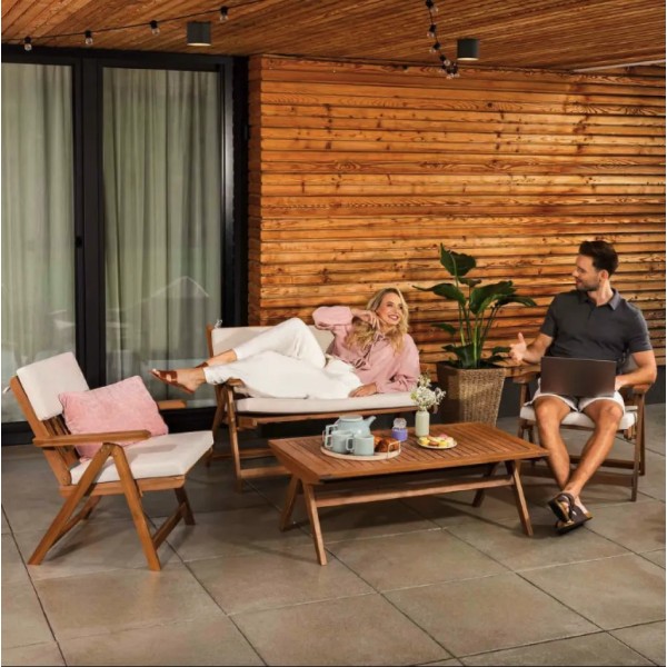 Комплект садових меблів Di Volio Lusiano складаний бежевий