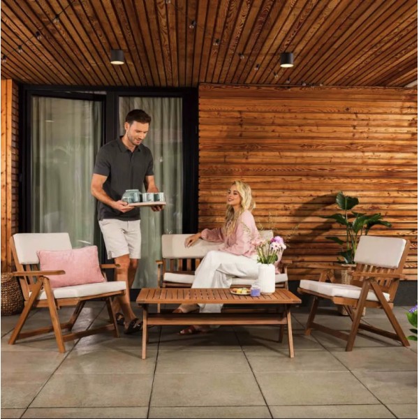 Комплект садових меблів Di Volio Lusiano складаний бежевий