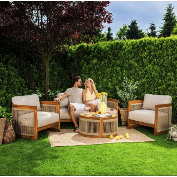 Комплект садових меблів Di Volio Groseto бежевий