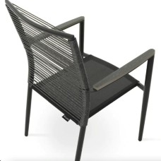 Садове крісло Di Volio Asti сірий/чорний