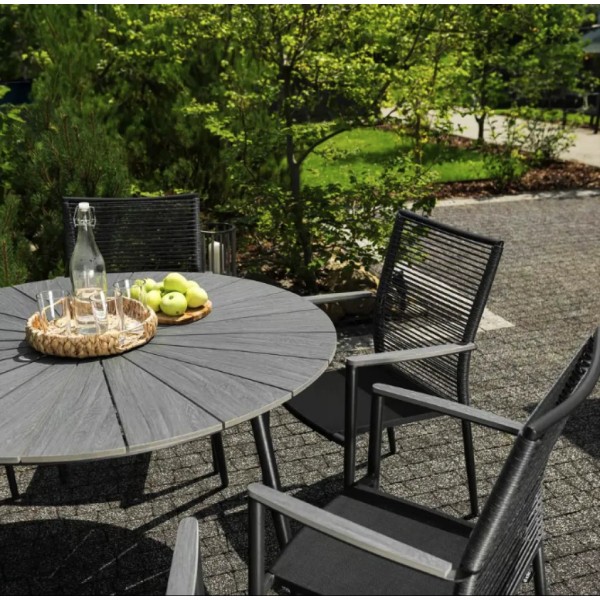 Садове крісло Di Volio Asti сірий/чорний