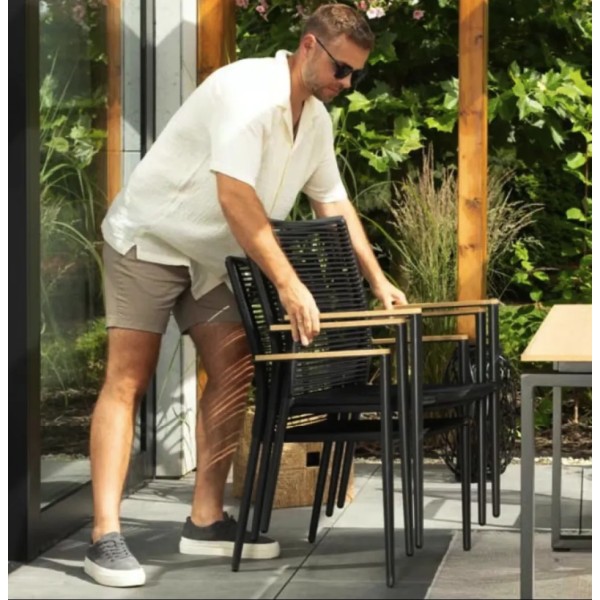 Садове крісло Di Volio Asti сірий/бежевий