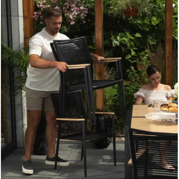 Садове крісло Di Volio Asti сірий/бежевий