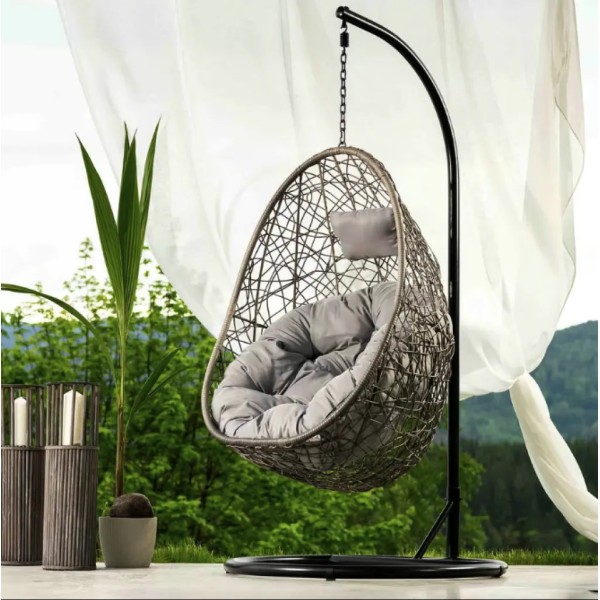 Підвісне крісло-кокон Di Volio Bacoli одномісне сіре