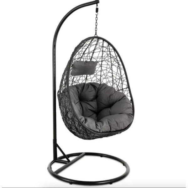 Підвісне крісло-кокон Di Volio Bacoli одномісне чорне