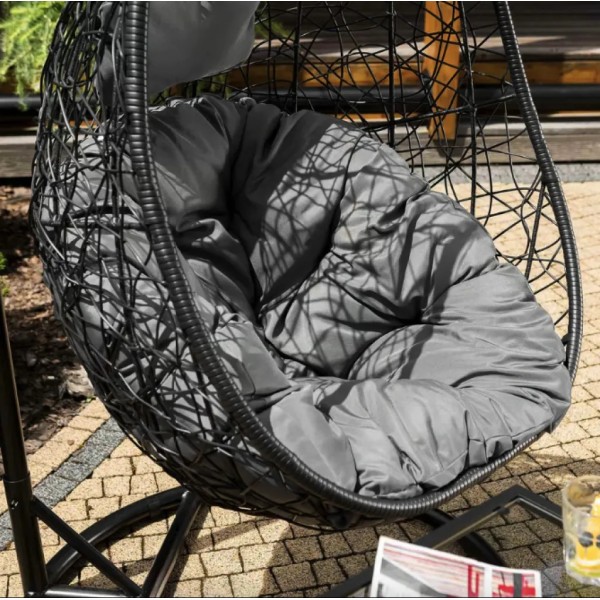 Підвісне крісло-кокон Di Volio Bacoli одномісне чорне