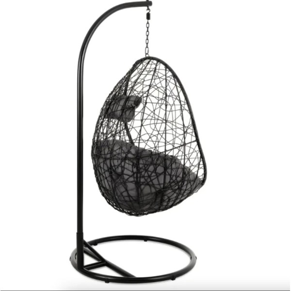 Підвісне крісло-кокон Di Volio Bacoli одномісне чорне