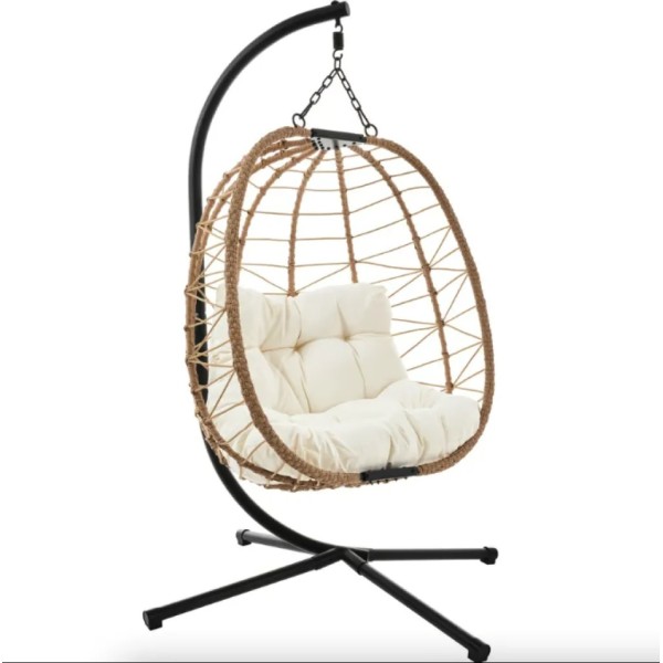 Підвісне крісло-кокон Di Volio Corta одномісне бежеве