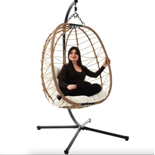 Підвісне крісло-кокон Di Volio Corta одномісне бежеве