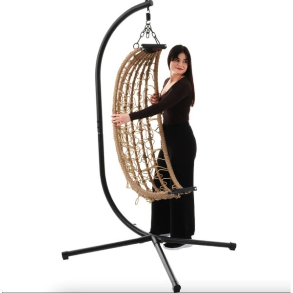 Підвісне крісло-кокон Di Volio Corta одномісне бежеве