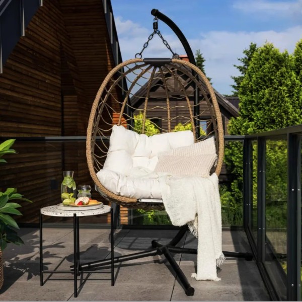 Підвісне крісло-кокон Di Volio Corta одномісне бежеве