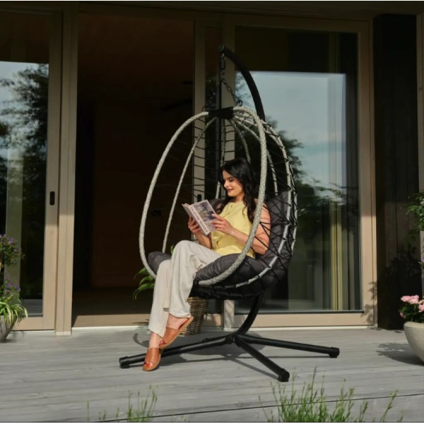 Підвісне крісло-кокон Di Volio Corta одномісне графітове