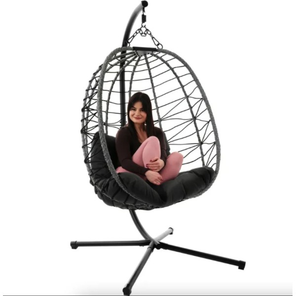 Підвісне крісло-кокон Di Volio Corta одномісне графітове