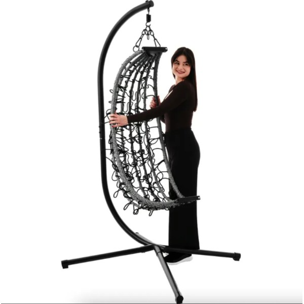 Підвісне крісло-кокон Di Volio Corta одномісне графітове