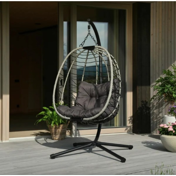 Підвісне крісло-кокон Di Volio Corta одномісне графітове