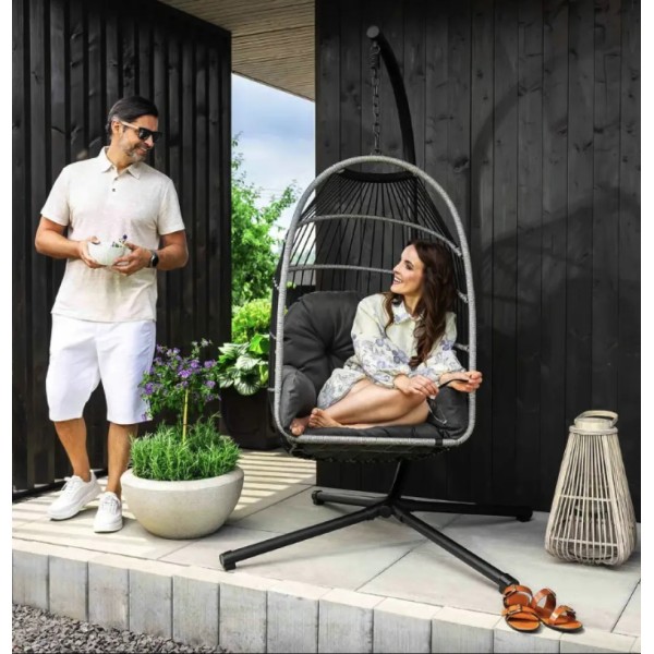 Підвісне крісло-кокон Di Volio Beluno графітове