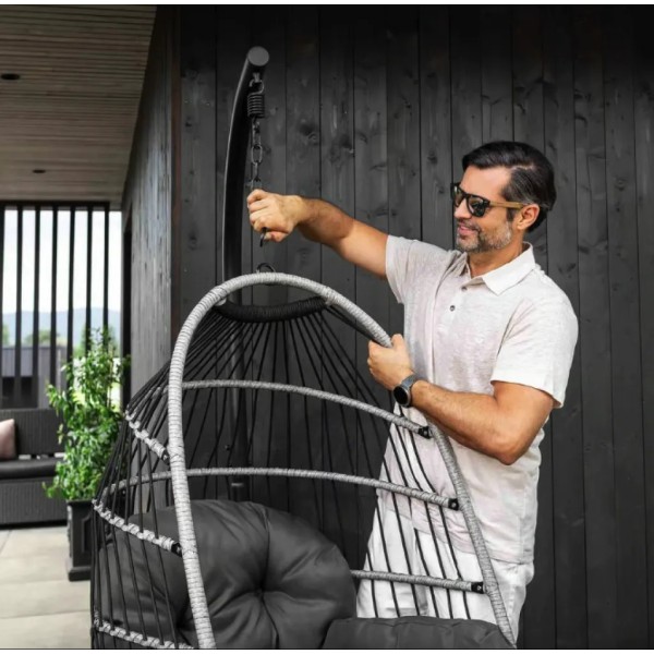 Підвісне крісло-кокон Di Volio Beluno графітове