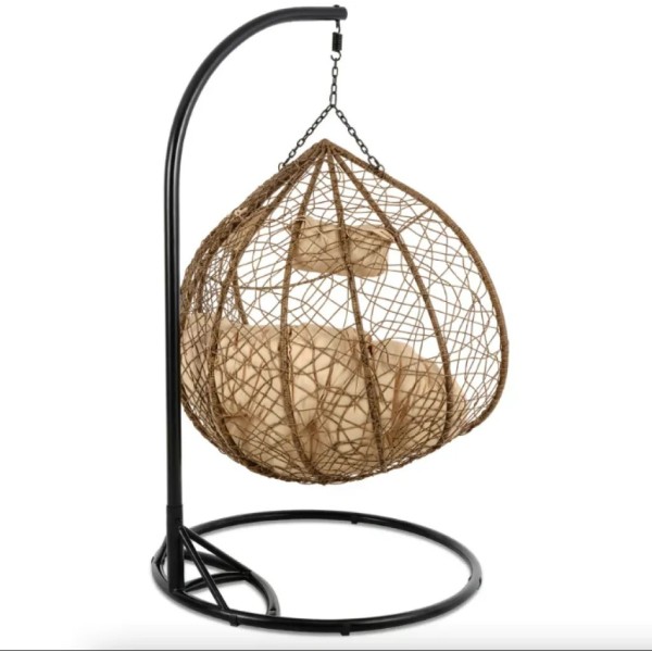 Підвісне крісло-кокон Di Volio Foggio двомісне коричневе